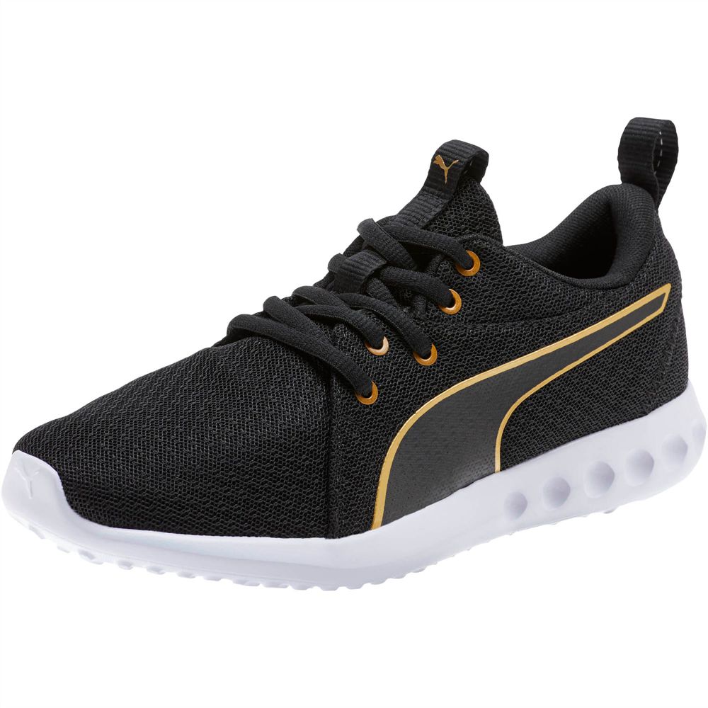 Puma Carson 2 Metallic Mesh Lány Futócipő - Fekete/Arany ( Hungary - JNYWO0236 )